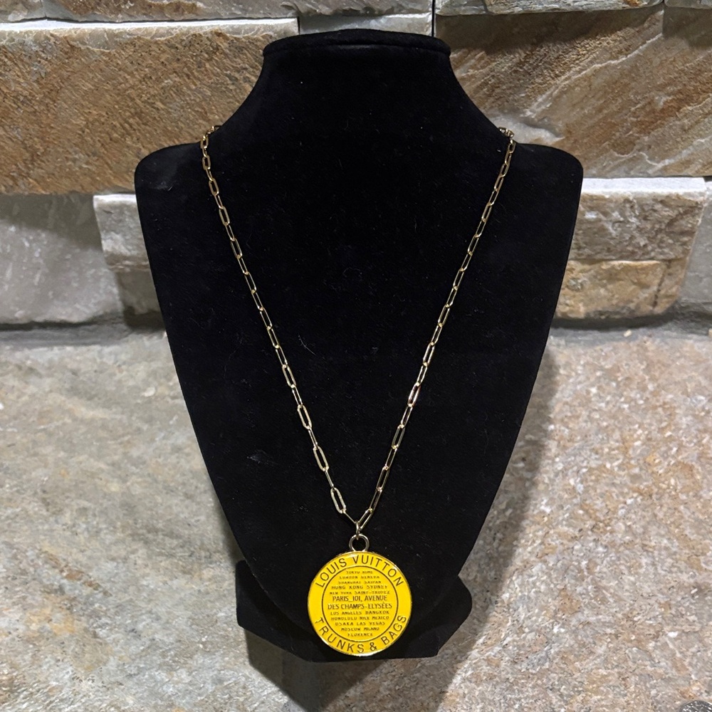LV Yellow Trunks and Bags Medallion